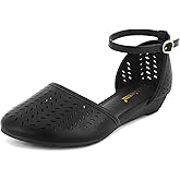 MaxMuxun Sandals for women 2026 Closed Toe Flats Roman Ankle Strap Cage Comfortable Summer Beach Dressy Shoes