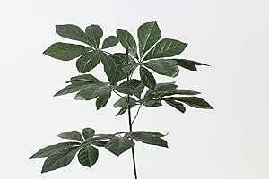 Rama de castaño artificial con 55 hojas, verde, 55 cm - Ramificación