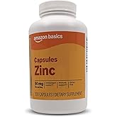 Amazon Basics Zinc Capsules, 50mg 200 Count