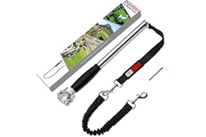 NEWURBAN Hands Free Dog Bike Leash - Steel and Black Handle - Dog Bike Attachment - Easy Installation and Removal - Lead for Exerciser, Training, Jogging, Cycling, Bicycle-Cruises and Outdoor - Safe with Pets