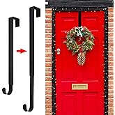 GP Life Wreath Hanger for Front Door, Adjustable from 15 to 25 Inches Hanger, 20 lbs Larger Door Upgrade Christmas Fall Wreat