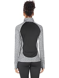 icyzone Women's Workout Yoga Track Jacket 1/2 Zip