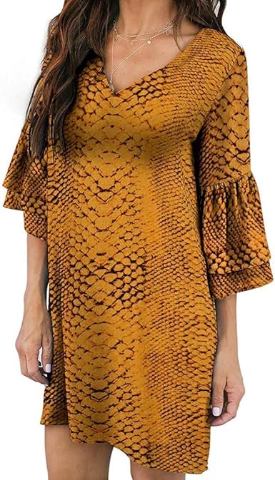 snakeskin shift dress