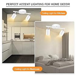 Track Lighting Ceiling, White 2 Lights Track