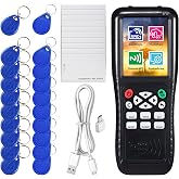 RFID ID Duplicator Copier Writer Decode Function Smart Card Key Machine RFID NFC Copier ID Reader Writer with T557 125khz H-ID Cards,ID 125kh Keyfobs and IC 13.56mhz Key Tags