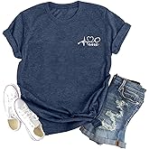 Nurse Life Heartbeat Love Tshirt - Print Shirt Gift Short Sleeve Tee