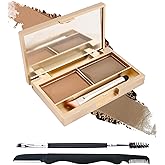 Eyebrow Powder Makeup Kit,Long Lasting Waterproof Eye Brow Powder for Women | Light Brown Blonde Eye Brow Tint Filler, Professional Eyebrow Contour Powder, Christmas Eye Makeup Set with Brow Brush Razor