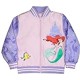 Disney Princesses Girls Bomber Jackets, Minnie Mouse, Lilo and Stitch, Little Mermaid and More Bomber Jackets for Girls