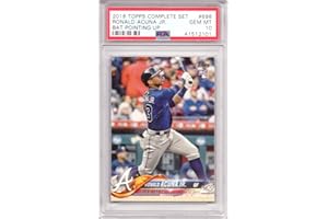 2018 Topps Baseball #698 Ronald Acuna Jr. Rookie Card Bat Pointing Up Graded PSA 10 Gem Mint