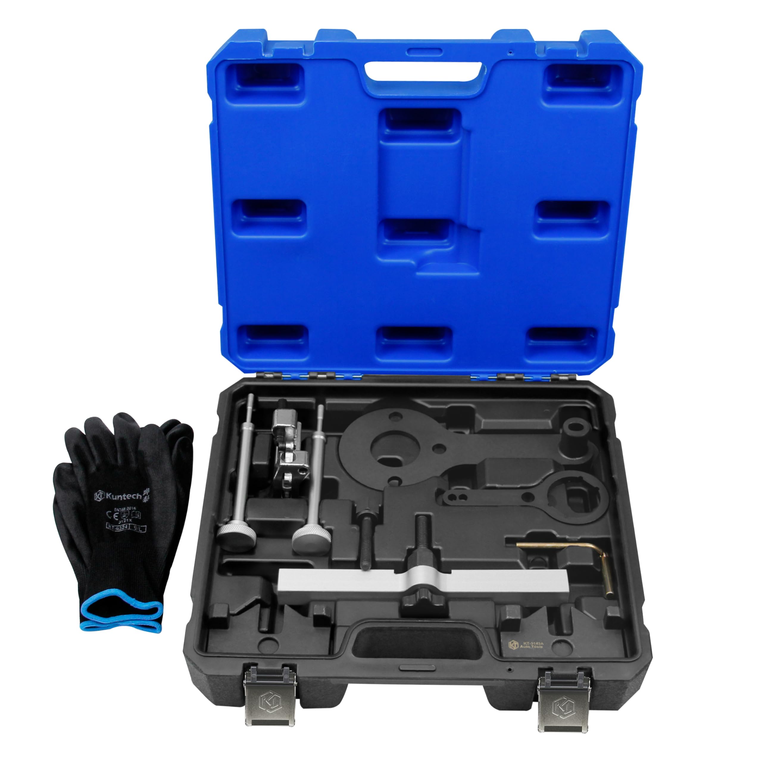 Photo 1 of Kuntech Engine Timing Locking Tool Kit Compatible with BMW V8 N63 S63(No Valve Lift) N65 N74 X5 X6 Drive 750I 760I, Camshaft Cam Alignment Timing Tool