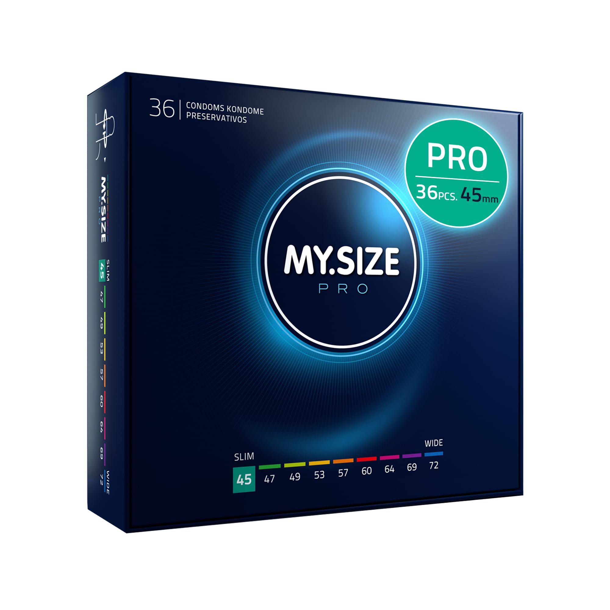 MY.SIZE PRO Condom Size 0, 45 mm, Tight Fit, 36 Condoms - Perfect fit and a Suitable Size for Everybody