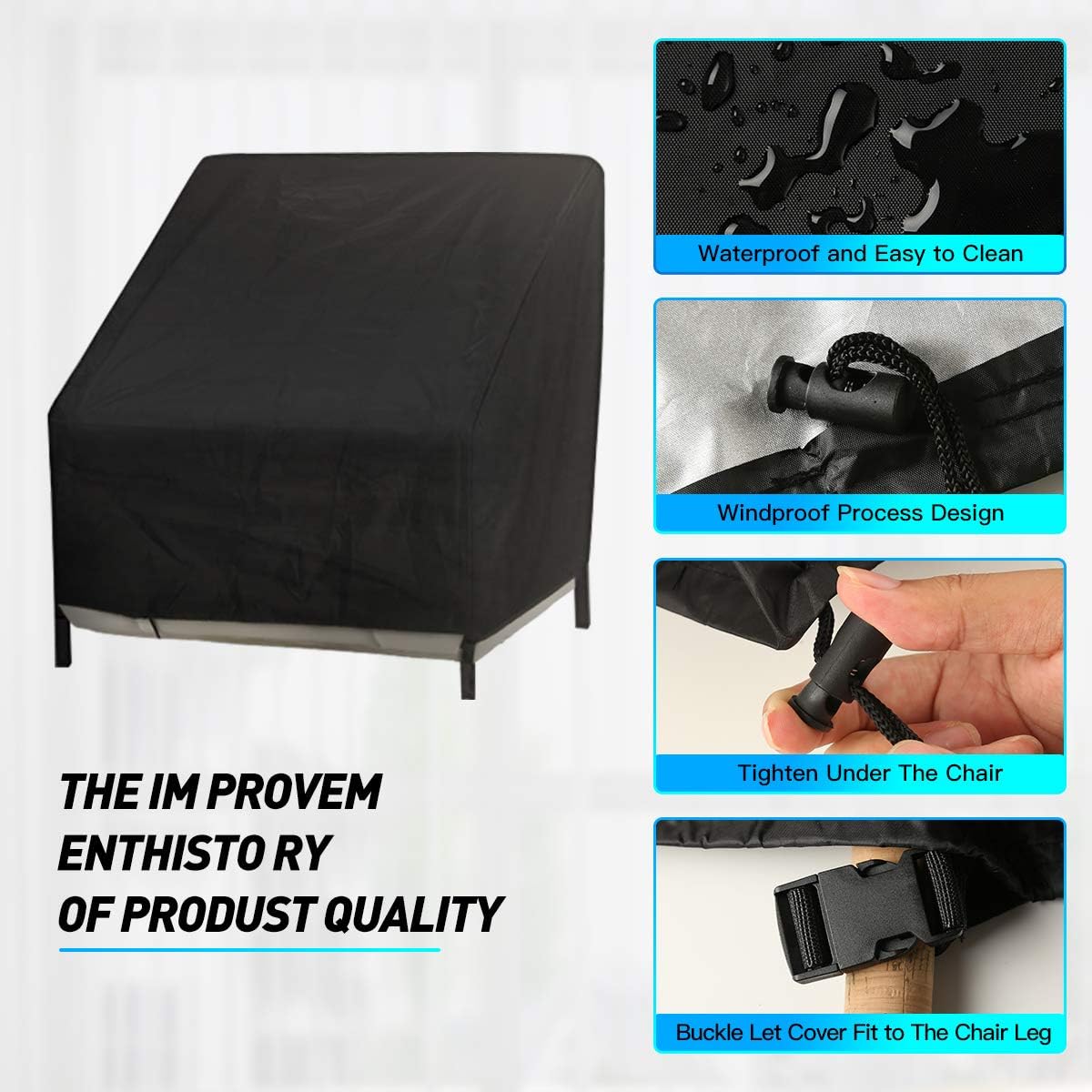 HASBEEN Patio Loveseat Sofa Covers Waterproof, Outdoor Furniture Covers 210D Oxford Cloth Cover UV Resistant 29" H x 54" W x 38" D: Kitchen & Dining