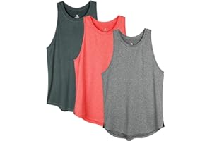 icyzone Women's Racerback Workout Tank Tops - Athletic Yoga Tops, Running Exercise Gym Shirts (Pack of 3)