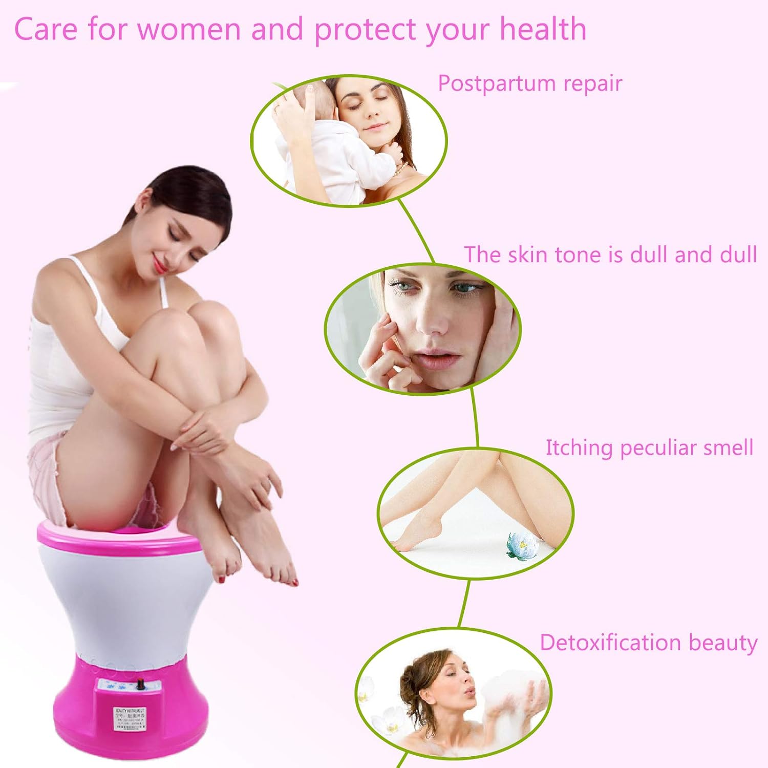Yoni Steam Seat for Toilet, Yoni Steam Kit for Yoni Steam Herbs, V Steam Seat Kit 30 Mins Vaginial Steaming Seat Kit for PH Balance, Feminine Odor, Postpartum Care, V Cleansing and More DIA 12" x 18" : Beauty