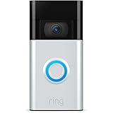 All-new Ring Video Doorbell – 1080p HD video, improved motion detection, easy installation – Satin Nickel (2nd Gen)