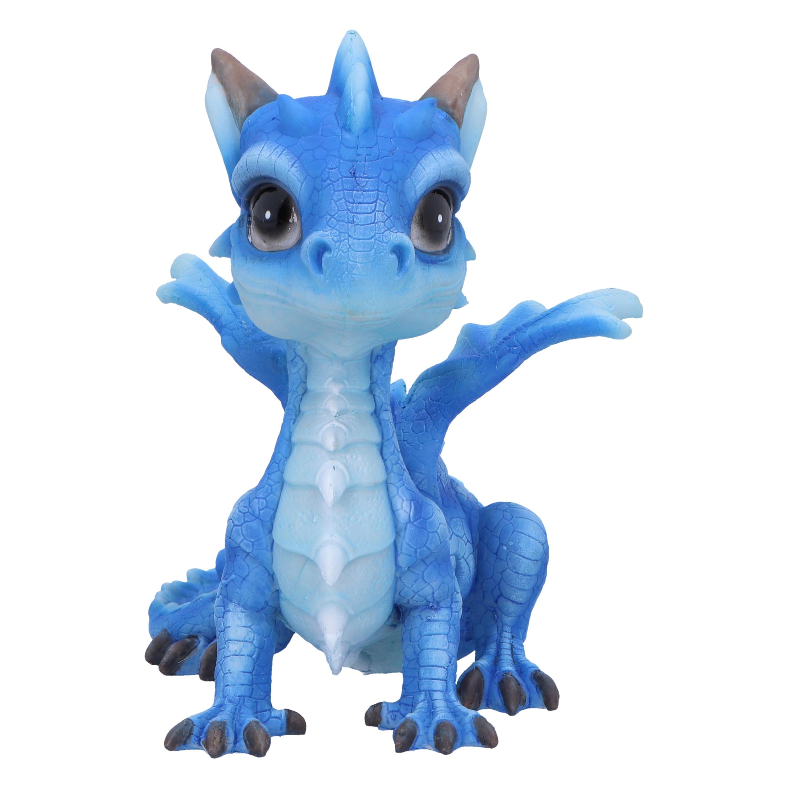 Nemesis Now Ice Dragonling Figurine 12.3cm, Resin, Blue, Baby Dragon Figure, Blue Dragonling Figurine, Collectable Dragon Giftware, Cast in the Finest Resin, Expertly Hand-Painted