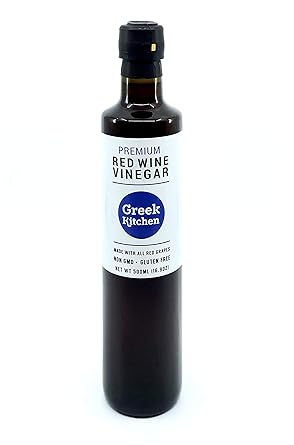 Amazon Com Premium Greek Red Wine Vinegar 16 9 Oz Organic Non Gmo Gluten Free Paleo 6 Acidity Great W Salads Dressings Sauces And Marinades Grocery Gourmet Food