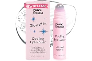 grace & stella Caffeine Rouleau sérum contour des yeux avec boule métallique 15 ml
