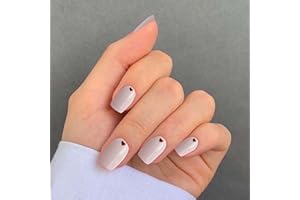 YIZHUO Semi Cured Gel Nail Strips Valentines Nails UV Lamp Needed Easy Application & Removal, 20pcs Different Sizes Includes Prep Pads, Nail File & Wood Stick Nails for Valentines
