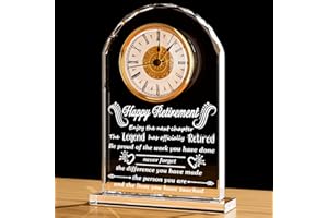 Arikyrist Meaningful Retirement Gifts for Woman Men Happy Retirement Crystal Clock Going Away Leaving Congratulations Retired Farewell Presents Ideas for Boss Teacher Employee