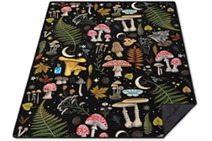 Cuslnox Picnic Blankets Waterproof Foldable Extra Large, 80"x 60" Outdoor Beach Blanket Waterproof Sandproof, 3-Layer Lightweight Handy Mat Tote Picnic Camping Rugs for Outside Your Rv