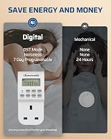 DEWENWILS Digital Lamp Timer Socket 20 On/Off Weekly Settings 13A 3200W 2 Pack view 6