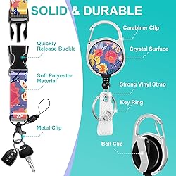 Plifal ID Badge Holder with Lanyard and Retractable