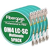 Fibergaga-5Pack OM4 LC to SC Fiber Patch