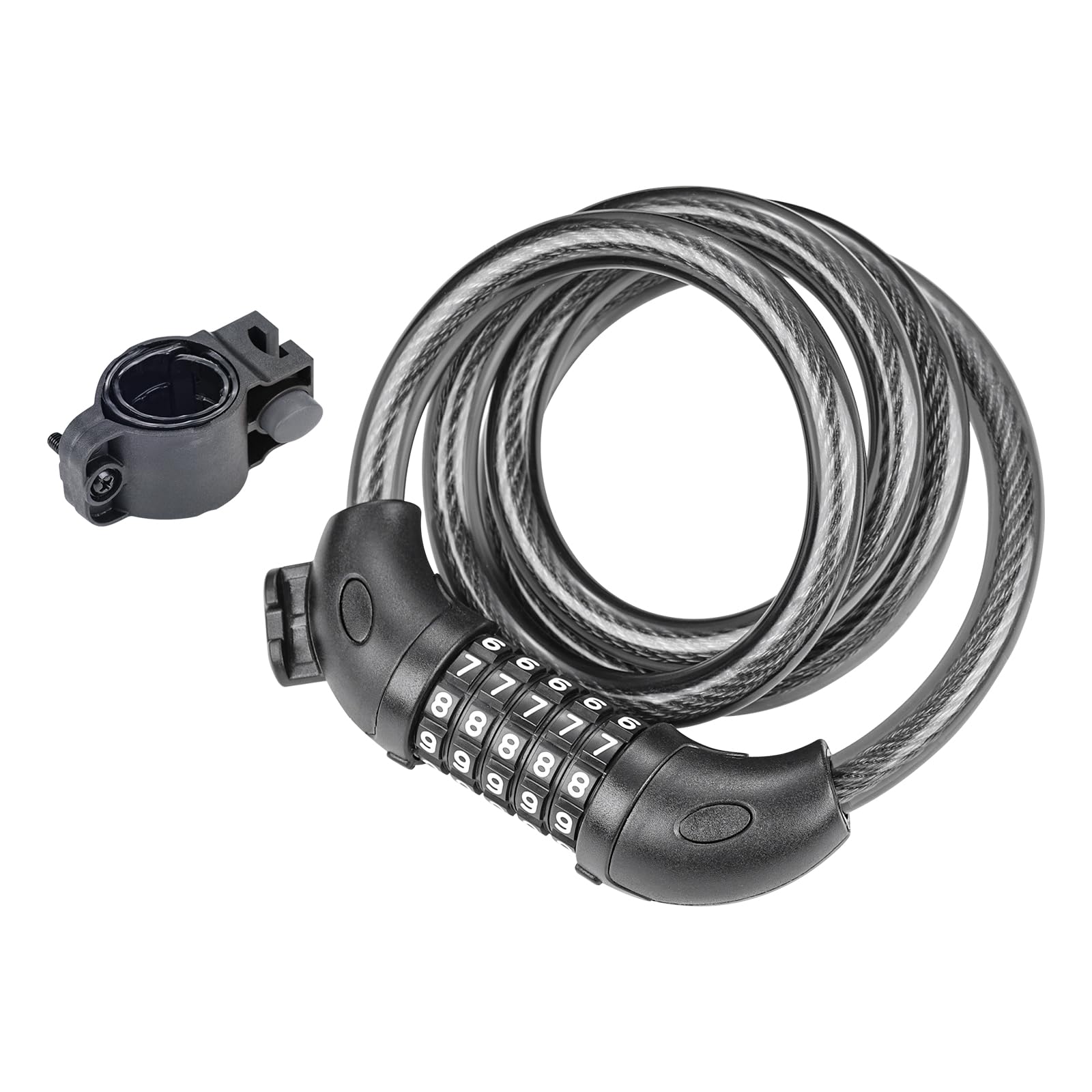 GRIFEMA GA1203-12 Bike Lock Bicycle Locker Combination 5 Digit 120cm Long Cycle Cable Locks Bikes Chain High Security for E-Bike Mountain Bike Outdoor Ski Gate Accessories