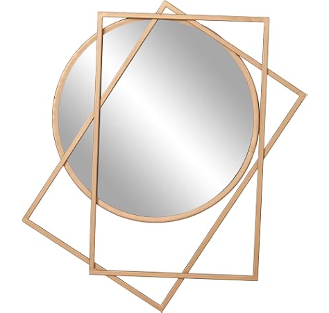 Amazon Com My Swanky Home Gold Swirl Rings Modern Wall Mirror 39 Round Abstract Open Mid Century Metal Home Kitchen A prismatic installation with giant, abstract forms sweeps across a berlin museum. my swanky home gold swirl rings modern
