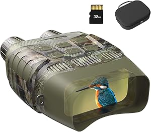 Night Vision Goggles - Digital Night Vision Binoculars - 984 ft Infrared Night Vision Range Lets You Capture Photos & Record Videos Save on 32 GB Card (Included)