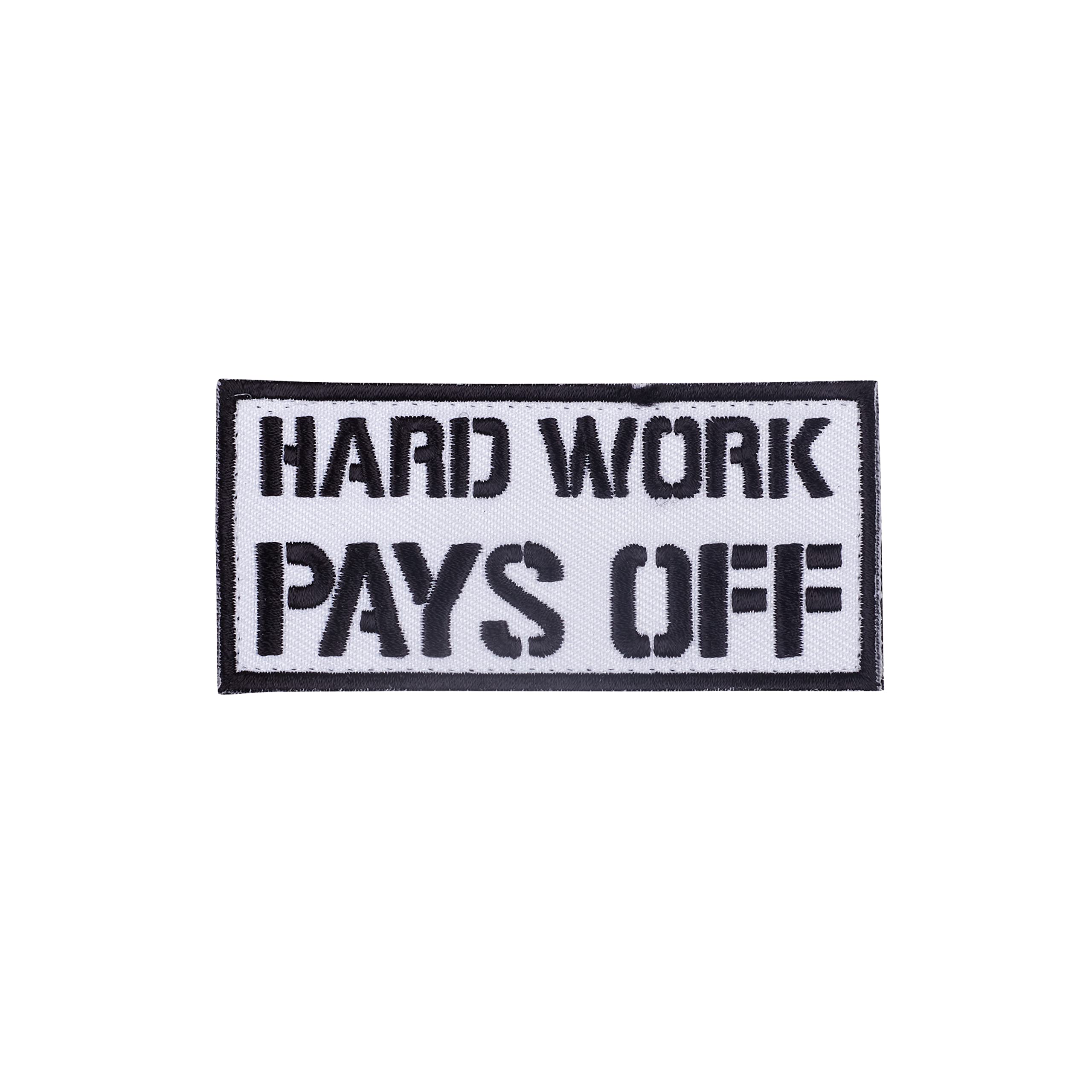 Elitex Training Hook and Loop Back Embroidered Patch - Hard Work Pays Off - Patch for Backpacks and Vests Cross Training Gym