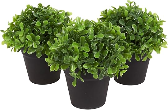 Amazon Com Juvale 3 Pack Mini Fake Plants Decoration Potted