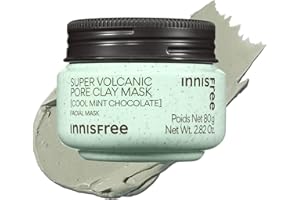 innisfree Super Volcanic Pore Clay Mask, Limited Edition Cool Mint Chocolate, Cooling Korean Face Mask