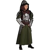 Boys Genghis Khan Costume with Robe, Armor, Helmet, & Gauntlets | Historical Warrior Inspired Halloween Cosplay Outfit