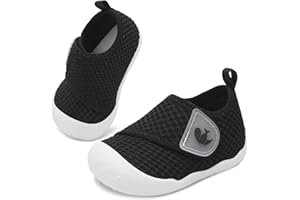 FEETCITY Baby First Walking Shoes Wide Baby Shoes Infant Sneakers Newborn Crib Shoe Barefoot Lightweight Slip On Shoe