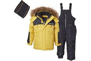 iXtreme Boys Snowsuit Set - 2 Piece Heavyweight Insulated Ski Jacket and Snow Pants Overall Bibs for Boys (Sizes: 4-18)