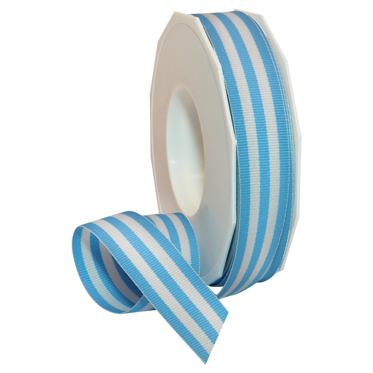 Morex Ribbon Polyester Grosgrain Striped Decorative Ribbon, Rainbow