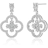 MOLAYES 14K Gold Clover Earrings for Women Four Leaf Clover Earrings lucky Earrings for Women Mother's Day Gift Gift for Wife