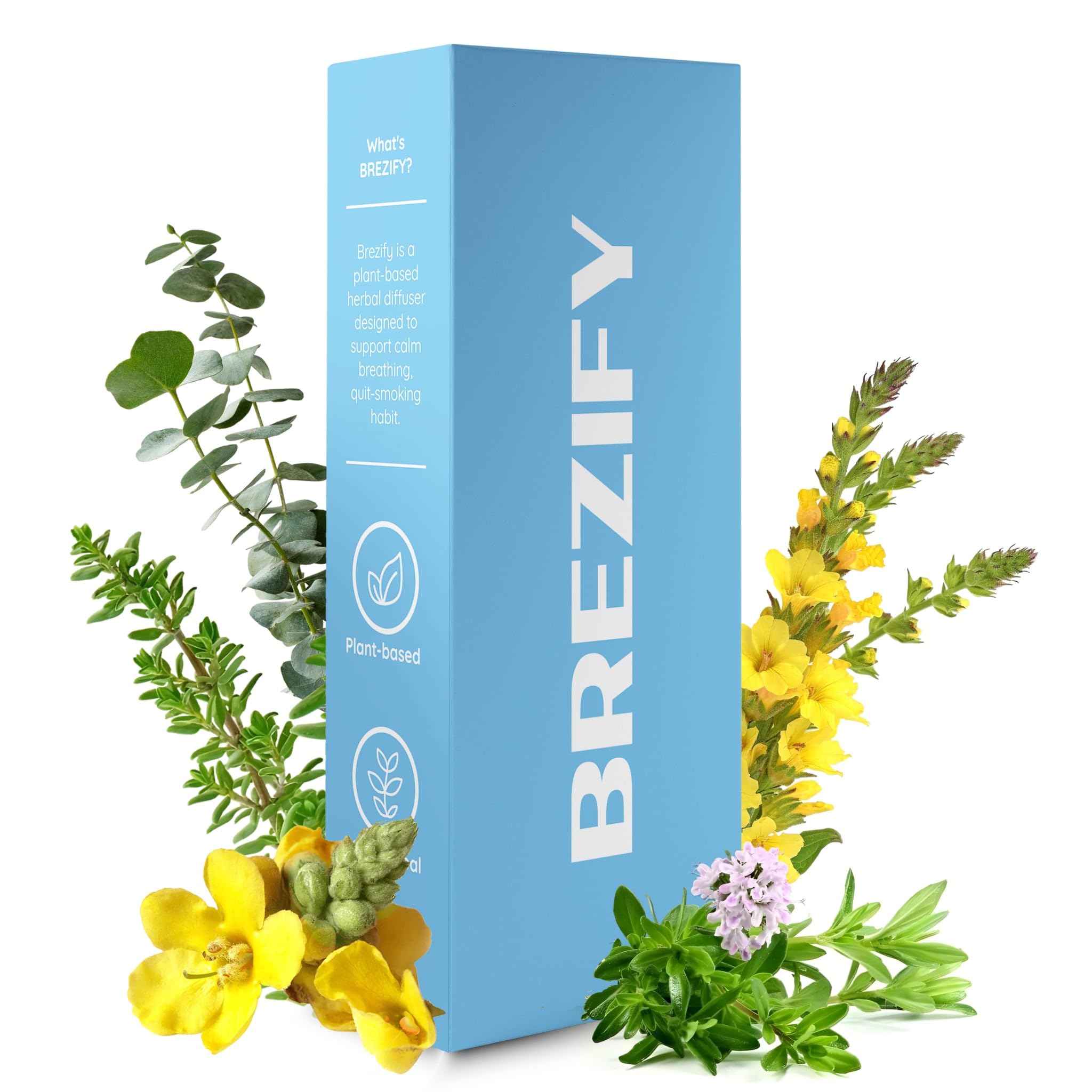 Photo 1 of Brezify Aromatic Inhaler with Menthol, Thyme & Eucalyptus for Lung Detox – Herbal Diffuser Pen & Natural Smoking Alternative Clear Breathing & Relaxation| Quit Bad Habits Device | Up to 600 Uses