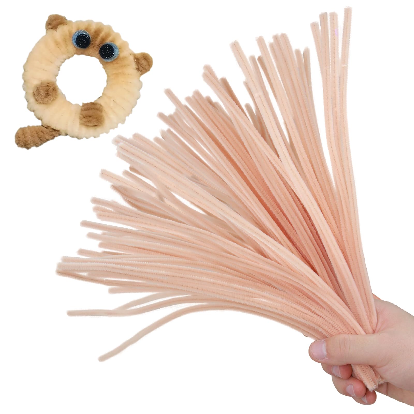 ESUOHYM 200 PCS Beige Colors Pipe Cleaners Craft