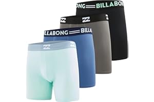 Billabong Mens Underwear 4 Pack Microfiber Performance Boxer Briefs for Men