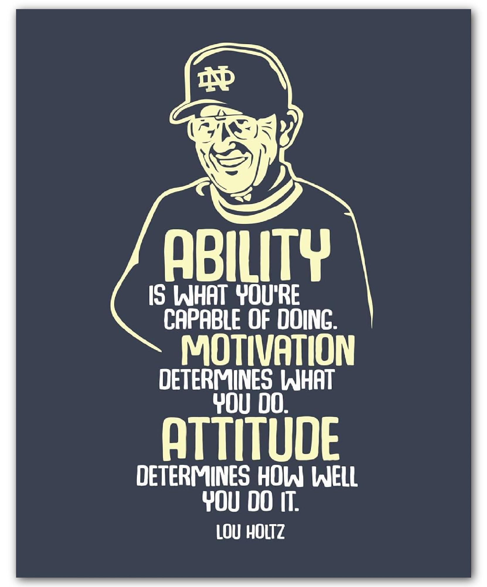 Photo 1 of AMERICAN LUXURY GIFTS “Ability Is What You're Capable of Doing” - Inspirational Wall Art Decor 11x14 Unframed – Motivational Quote Print for Office, Living Room, Home – Uplifting Gift for Men & Women