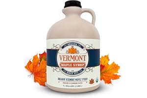 Vermont Maple Syrup - 64 oz Grade A, Amber Rich Organic Maple Syrup - 100% Pure and Authentic Maple Syrup for Pancakes, Waffles and More - Nut free, Gluten Free, Vegan, Paleo