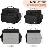 LEFOR Z Extra Large Sewing Box Double-Layer Organizer Bag Black view 2