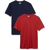 Amazon Essentials Men's Short Sleeve T-Shirts, Slim-Fit, Crewneck, Pack of 2