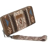 X Wrangler Wristlet Western Wallet Boho Aztec Credit Card Holder for Women