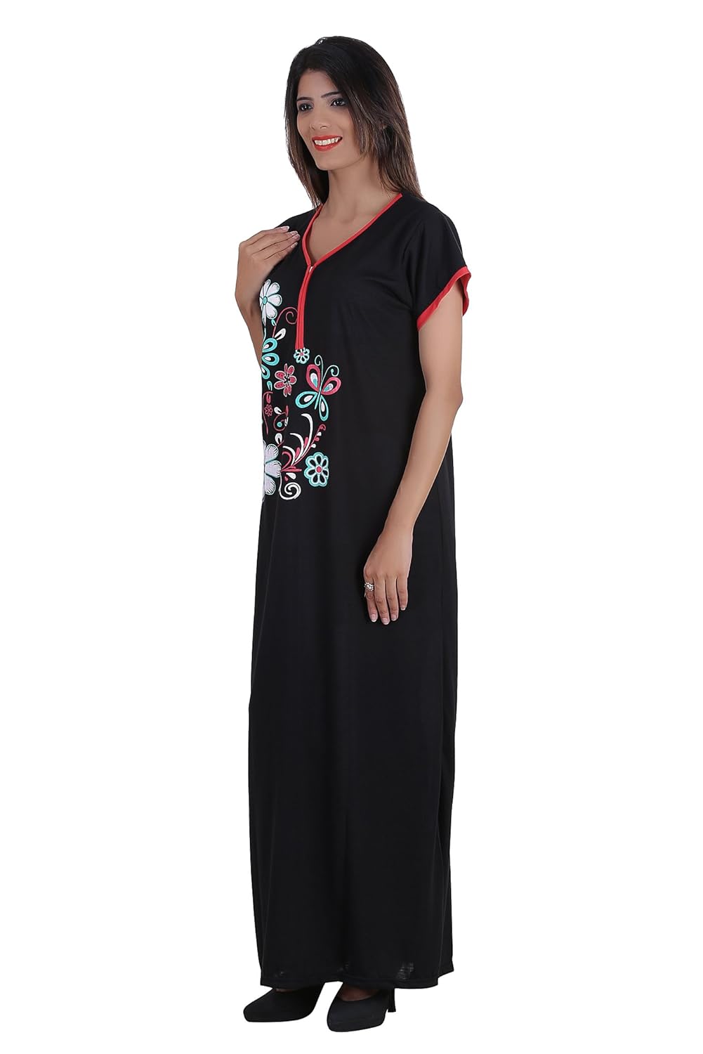 glossia beautiful cotton printed nighty/gown for women/girls(free size)