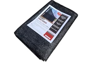 WindscreenSupplyCo Knitted Shade Cloth 6ft x 12ft 85% Sunblock Kennel Shade Cover with Grommets Black (Excludes Kennel) - PS0612BLKX1