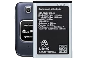 Voleset Upgraded SCP-70LBPS Battery,1400mAh Replacement Battery for Kyocera Cadence 4G LTE S2720 Verizon Flip Phone SCP70LBPS